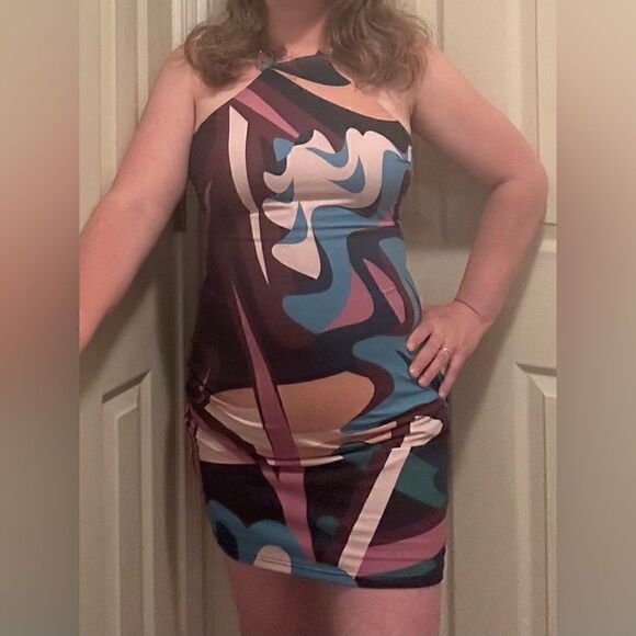 Bahari Bahamas Chesapeake bodycon dress with seashell accents L - NWT- stretch - Picture 6 of 17